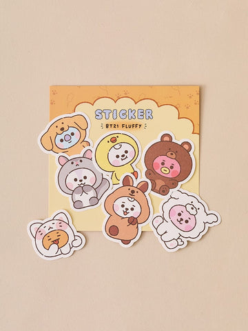 BT21 - Baby Fluffy Sticker Pack Set