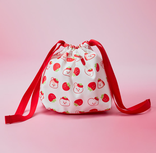 Bt21 - strawberry party string pouch