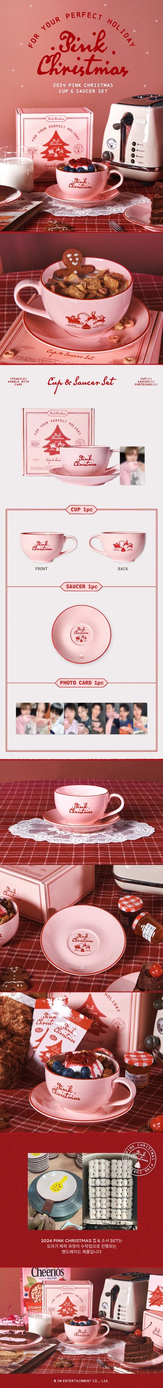 Super Junior - 2024 Pink Christmas Cup & Saucer Set