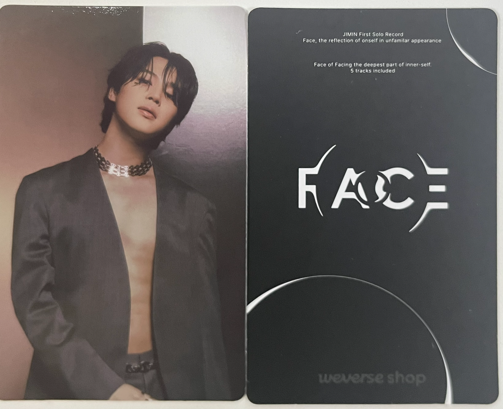 BTS ジミン - 「Face」ファーストソロアルバム公式POBフォトカード BTS ジミン - 「Face」ファーストソロアルバム公式POBフォトカード