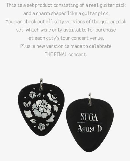 BTS SUGA | AGUST D - D-Day Tour MD: Guitar Pick Set