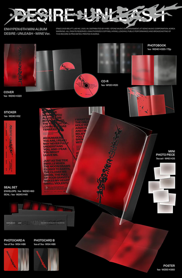 ENHYPEN 6th Mini Album - Desire: Unleash (Signed Postcard Version ENHYPEN 6th Mini Album - Desire: Unleash (Signed Postcard Version
