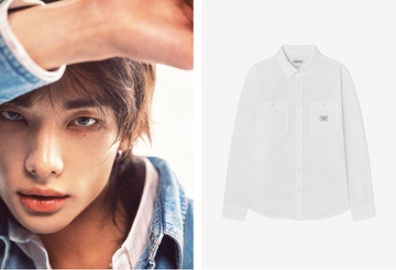 Stray Kids Hyunjin x Guess - Mens Regular Long Sleeve Shirt (White)