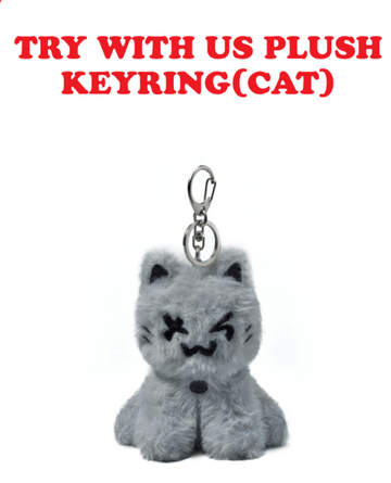 【匿名配送】TWS TRY WITH US Plush Keyring Cat TWS - Try With Us Official MD Try With Us Plush Keyring Cat