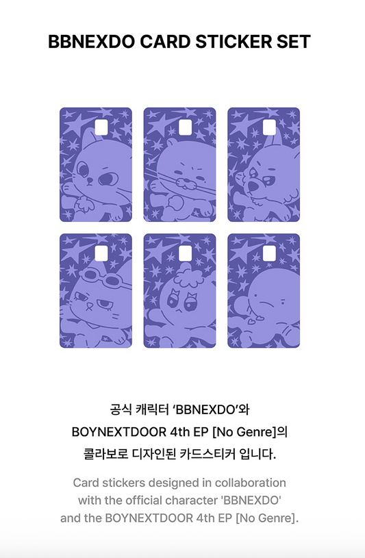 BOYNEXTDOOR - No Genre Official MD Bbnexdo Card Sticker Set