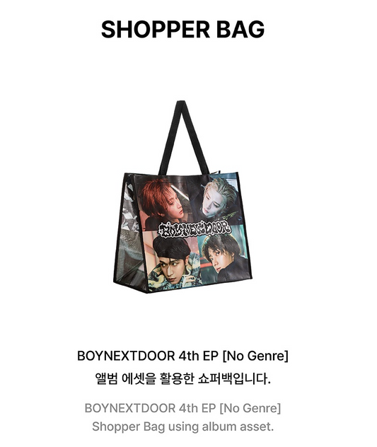 BOYNEXTDOOR - No Genre Official MD Shopper Bag