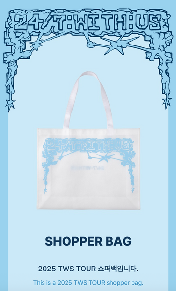 TWS - 24/7:WITH:US 2025 TWS TOUR Official MD Shopper Bag – Kpop Omo