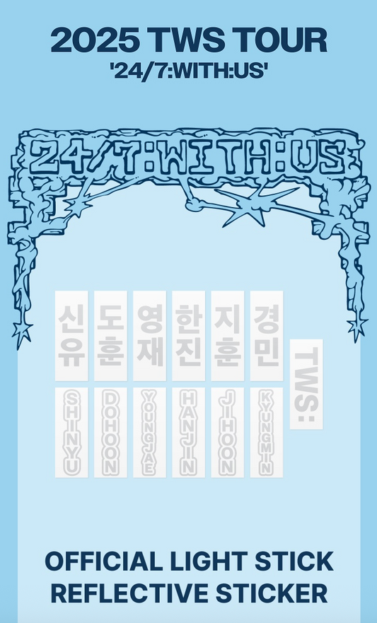 TWS - 24/7:WITH:US 2025 TWS TOUR Official MD Official Light Stick Reflective Sticker