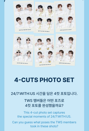 TWS - 24/7:WITH:US 2025 TWS TOUR Official MD 4-Cuts Photo Set
