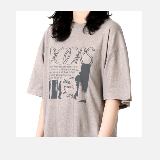 NCT ドヨン Doors Tシャツ グレー M トレカなし Soar MD NCT DOYOUNG - DOORS 2025 CONCERT Official MD T-Shirt Set