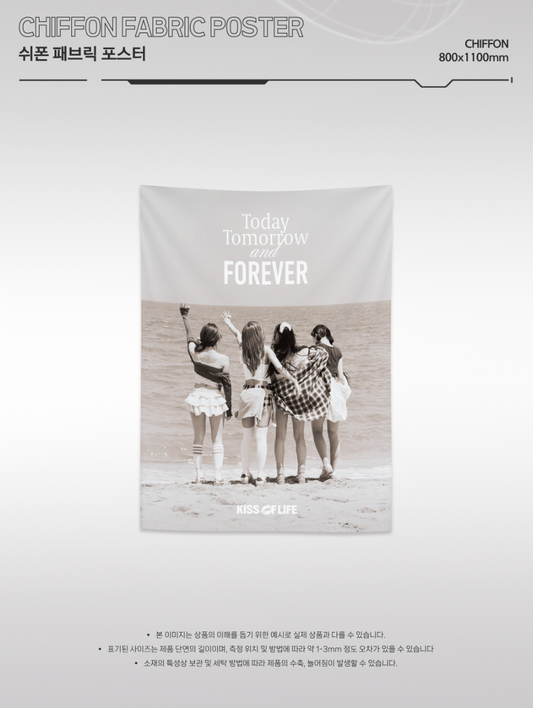 KISS OF LIFE - 224 4TH MINI ALBUM Official MD Chiffon Fabric Poster