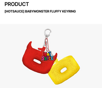 BABYMONSTER - Hotsauce Official MD Fluffy Keyring – Kpop Omo
