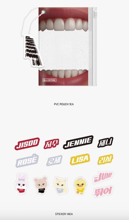 BLACKPINK - Jump Official MD PVC Pouch + Sticker Set