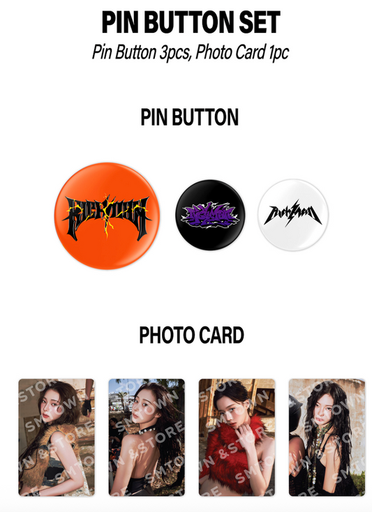 AESPA - Richman Pop Up Official MD PIN Button Set