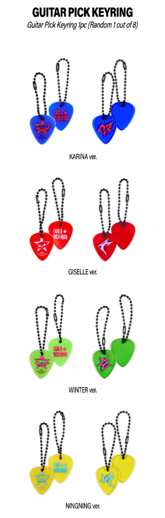 AESPA - Richman Pop Up Official MD Random Guitar Pick Keyring