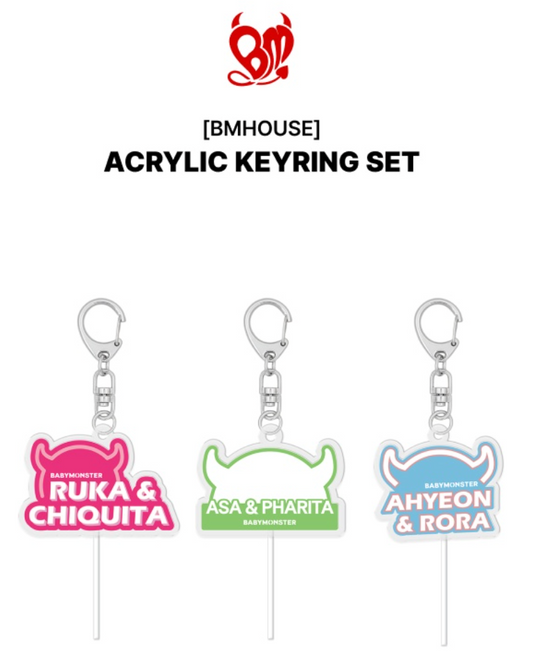 BABYMONSTER - BaeMon HOUSE Official MD Acrylic Keyring Set