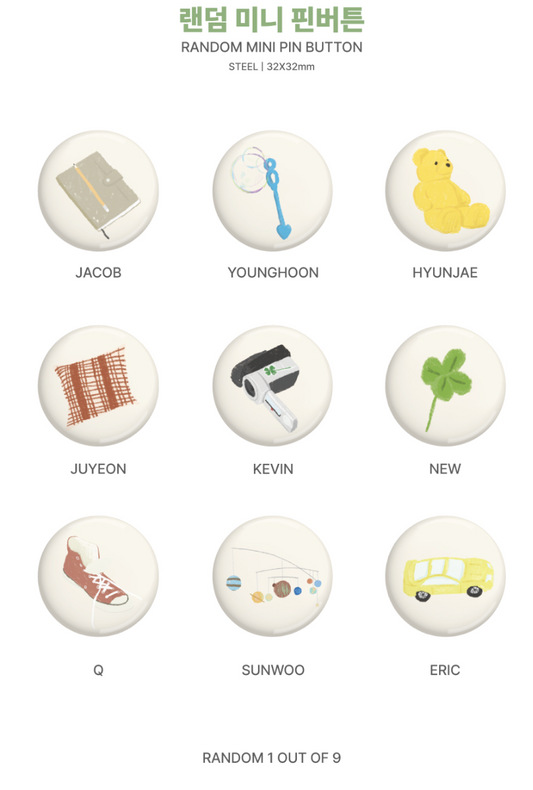 THE BOYZ - Lucky Little Things Official MD Random Mini PIN Button