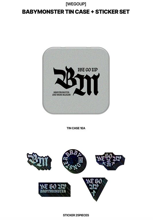 BABYMONSTER - We Go Up Official MD Tin Case + Sticker Set