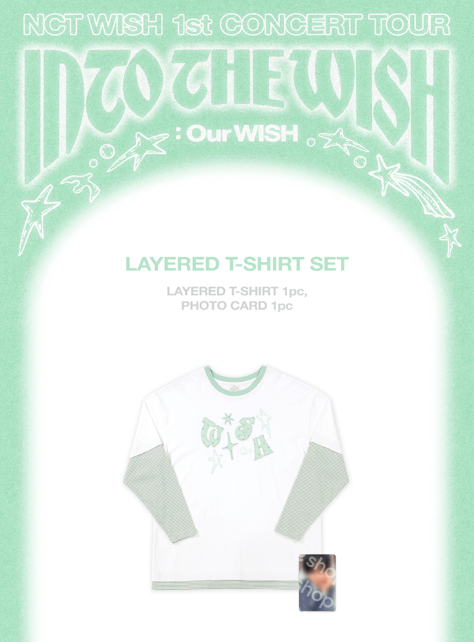 NCT WISH - Into the Wish Our Wish 1st Concert Tour Official MD Layered T-Shirt Set