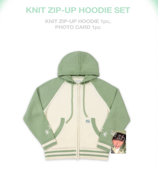 NCT WISH - Into the Wish Our Wish 1st Concert Tour Official MD Knit Zip Up Hoodie Set Crop Ver