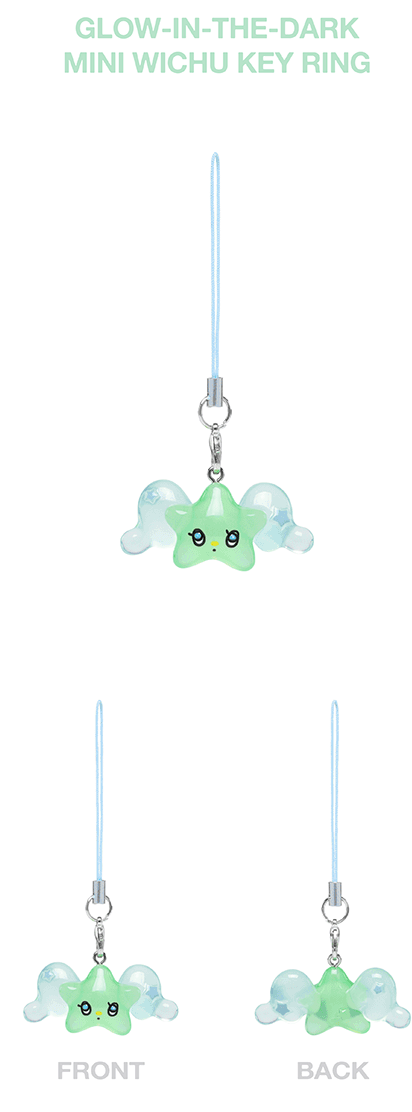 NCT WISH - Into the Wish Our Wish 1st Concert Tour Official MD Glow in the Dark Mini Wichu Key Ring