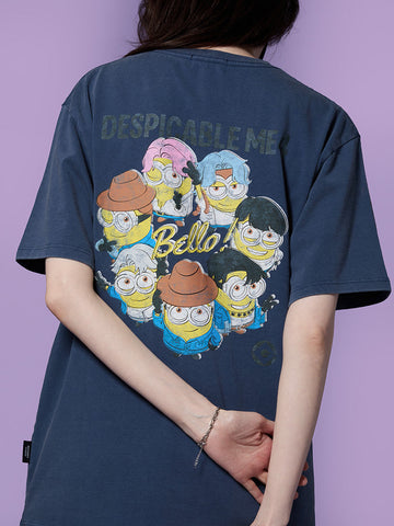 BTS - BTS X DM4 Official MD Short Sleeve T-Shirt Blue