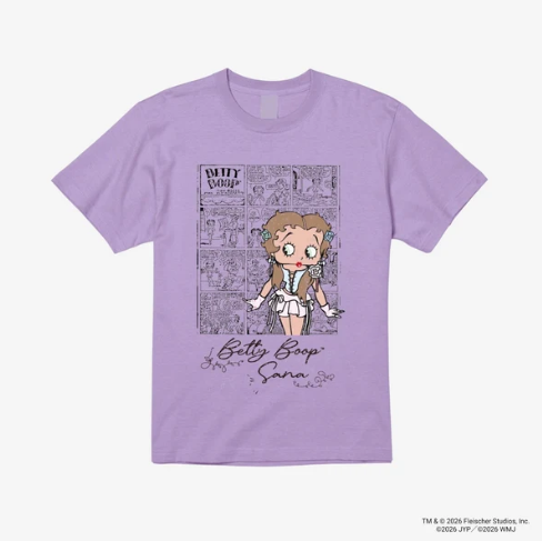 Twice Sana - Betty Boop X Sana Official Md T-shirt (lavender)