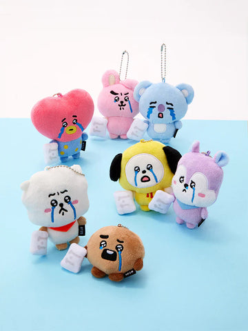 BTS x BT21 - Today’s Face Teardrop Plush Keyring