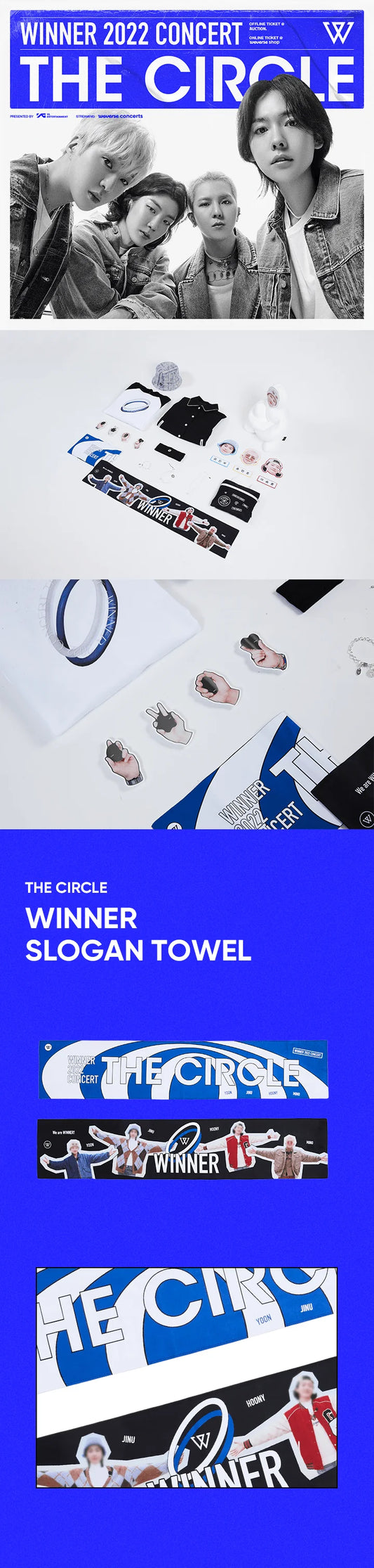 Winner - The Circle 2022 Concert Official MD Slogan Towel