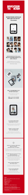 Boynextdoor - the action official md lenticular mini card tin case set