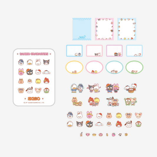 Stray Kids - Skzoo X Sanrio Characters Official Md Tin Case Sticky Note Set