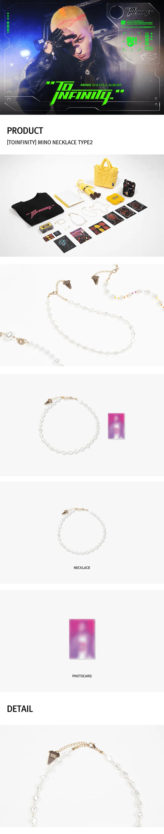 Winner Song Mino - Toinfinity 3rd Full Album Official MD Necklace Type 2