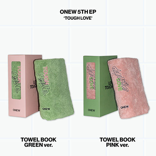 Onew - tough love 5th mini album towel book ver random