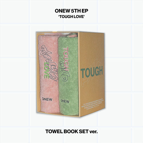 Onew - tough love 5th mini album towel book set ver