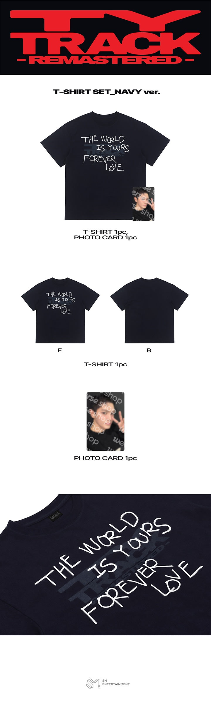 NCT taeyong - ty track-remastered concert official md t-shirt set