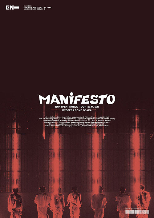 ENHYPEN – Welttournee „Manifest“ in Japan Kyocera Dome Osaka DVD Blu-Ray