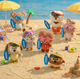 Bt21 - Busan Vacance Plush Keyring