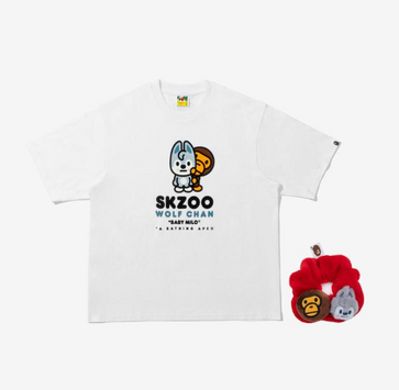 Stray Kids - Bape X Stray Kids Wolf Chan Baby Milo Tee M (bangchan