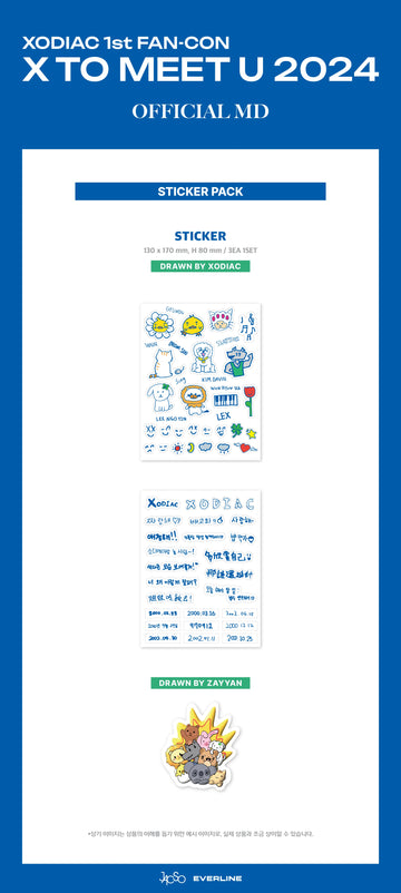Xodiac - x To Meet U 2024 1st Fan Con Official MD Sticker Xodiac - x To Meet U 2024 1st Fan Con Official MD Sticker