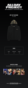 Allday project 1st ep official md zip up hoodie set