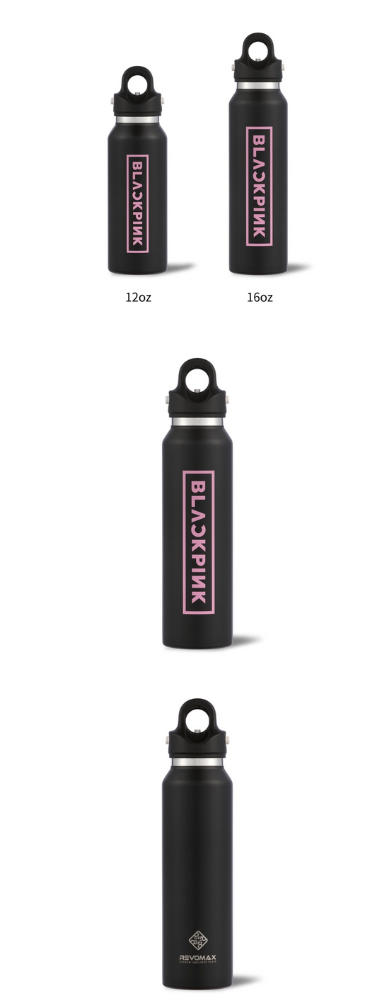 Blackpink - blackpink logo official md revomax carbonated eco bottle (black/16oz 473ml)