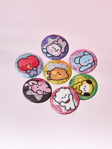 BTS x BT21 - Minini Lucky Gatcha Mini Can Badge – Kpop Omo