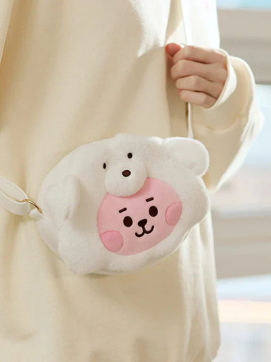 BT21 - Baby Fluffy Face Doll Cross Bag