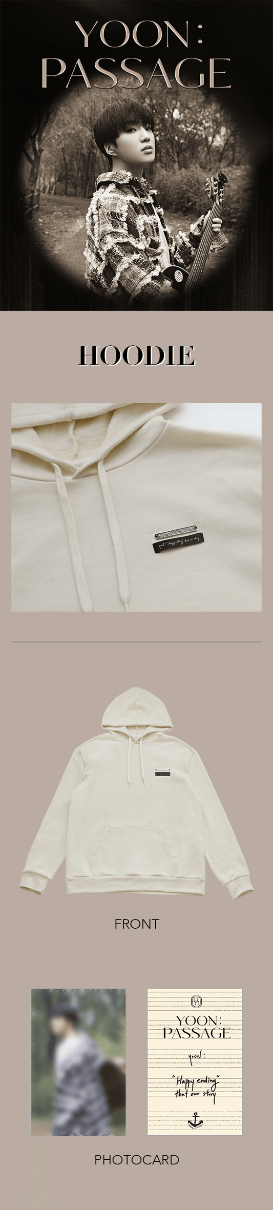 Winner Kang Seungyoon - Yoon : Passage Official Concert MD Hoodie