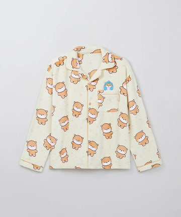 MONMUNGCHI X - Sleeping Pajamas Ivory – Kpop Omo MONMUNGCHI X - Sleeping Pajamas Ivory – Kpop Omo