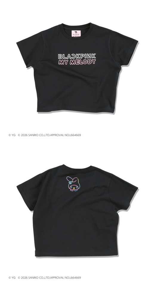 Blackpink - blackpink x my melody official md crop t-shirt