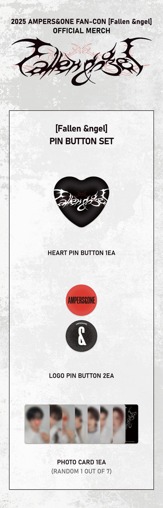 Ampers&one - fallen &ngel official md pin button set