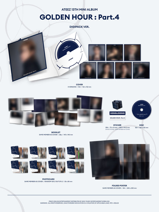 Ateez - golden hour : part.4 mini 13th album digipack random