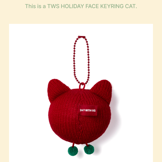 Tws - tws : holiday with us official md face keyring (cat) – Kpop Omo Tws - tws : holiday with us official md face keyring (cat) – Kpop Omo