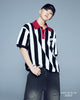 Seventeen Hoshi X Acme de la Vie Adlv - Collar Point Stripe Short Sleeve Knit